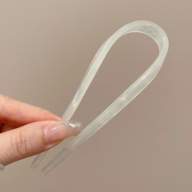 Nuevo estilo chino en forma de U pinzas de cabello de chicas bola de cabeza máquina de cabello insertado peine de alta sensación de cabeza trasera pinzas fijas