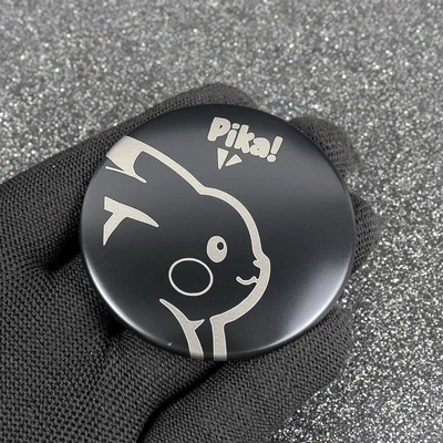 Hub cover — Galaxy A7 Hub Cap Car - pikachu-style-matte-black-4-pieces