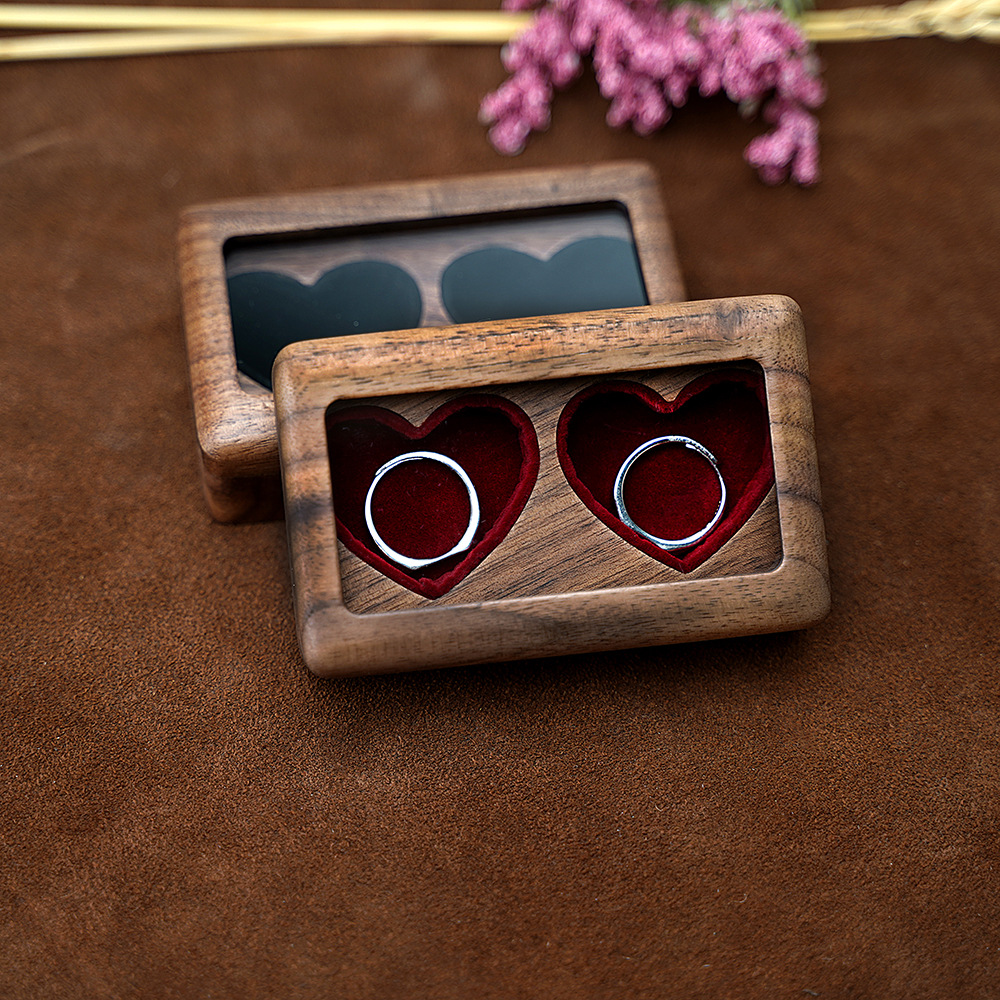 60g Weight Jewelry Boxes Classification 1 Piece Quantity Holiday, Daily, Selfie Occasion Wood Material Heart Shape Pattern Elegant, Lady Style 1 Piece Wood Elegant Lady Holiday Daily Selfie Heart Shape Jewelry Boxes 11