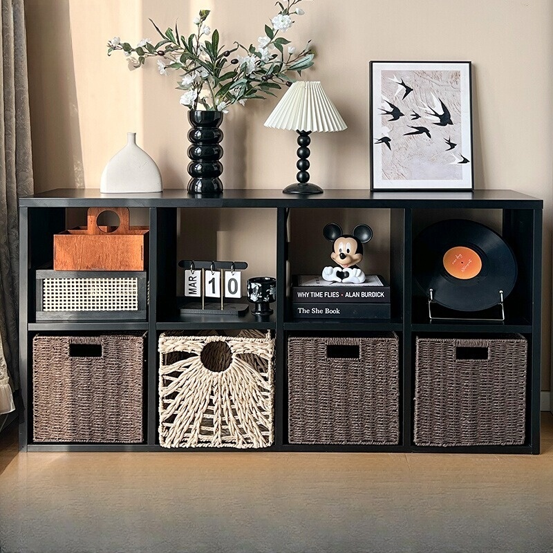 Steel Kallax Grid Cabinet Multi-Layer DIY Free Combination Home Floor-Standing Tv Cabinet Kindergarten Japanese-Style Bookshelf