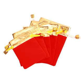 Red jewelry bag jewelry storage bag jewelry bag drawstring bag jewelry packaging bag factory wholesale printed logo