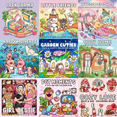 スポット人気の国境を越えたスーキーシリーズの大人と青少年向けの塗り絵、国境を越えた資材、完全なラベルの配布