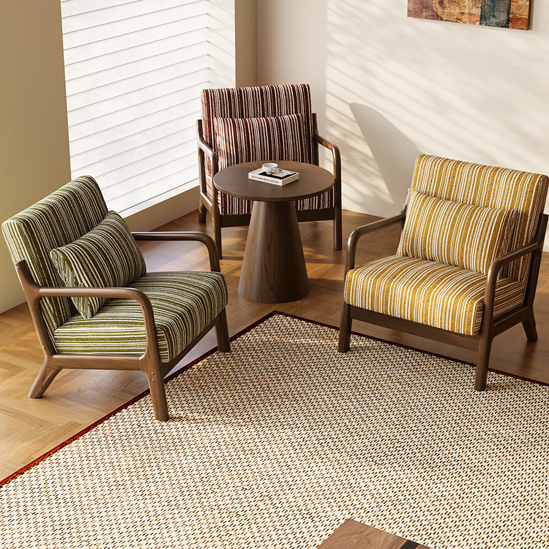 Balcony Leisure Table and Chair Set, One Table and Two Chairs, Three-Piece Set, Small Single Sofa Chair, Lazy Chair, Suitable for Guesthouses and Hotels