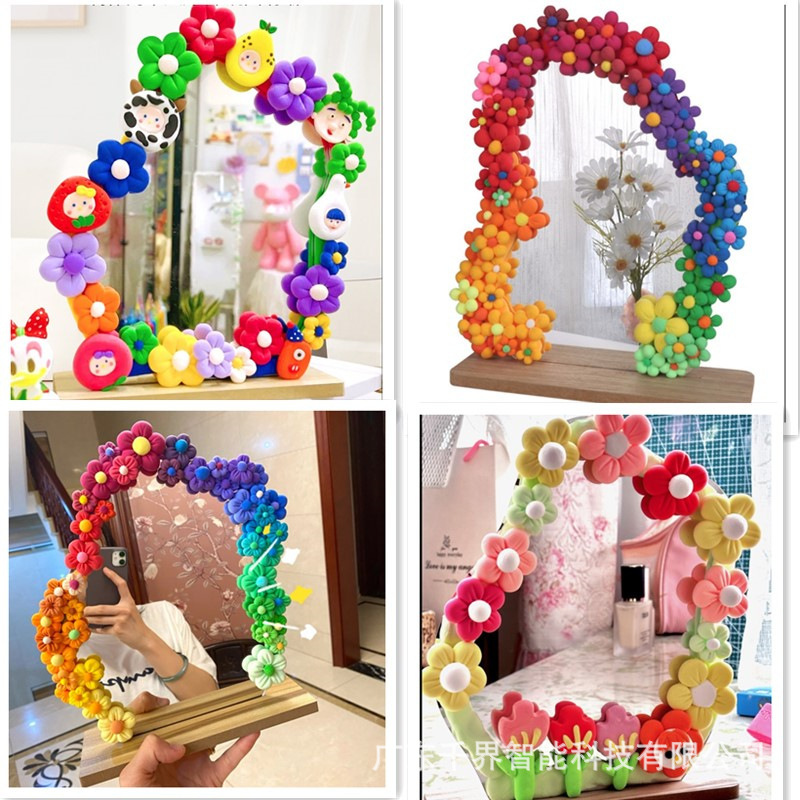 肌理画镜子 异形镜片.粘土镜 迷你不规则镜片油画镜子diy镜片批发