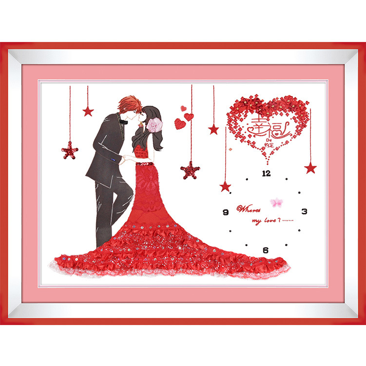 Bordado a mano DIY cinta bordado colgante pintura principiante bordado punto de cruz sala de estar pintura decorativa Lu bordado niños pequeña pintura colgante