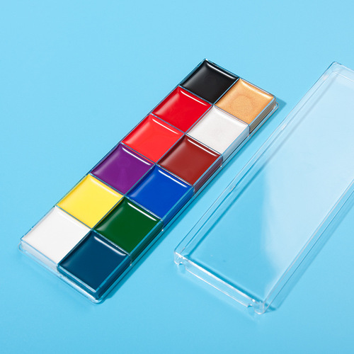 12 Color Oil Paints, Dramatic Performance Makeup Oil Paints, Halloween Makeup Oil Paints, Body Painting Pigments Wholesale