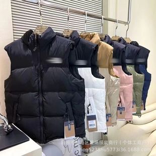 High-End Foreign Trade Version American Version 1996 Vest down Jacket Warm Windproof Waterproof Coat Men and Women Embroidered Couple Vest