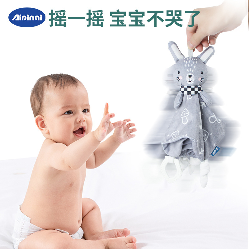 Aipinqi zorro nórdico toallas para dormir bebé toallas para dormir peluche animales juguetes para bebés al por mayor en stock image 4