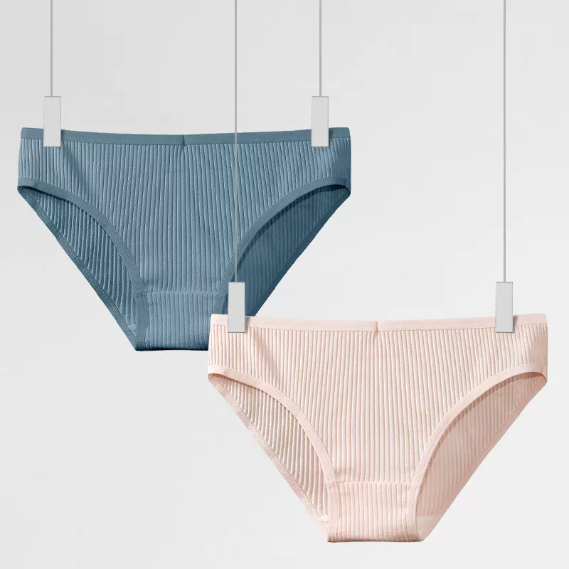 女士内裤三角裤透气舒适夏季纯棉内档性感中腰少女内裤