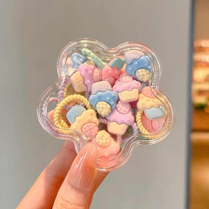 Cuerda para el cabello pequeña de color, cuerda para la cabeza, linda cuerda para el cabello de cola de caballo para niños, niña bebé, alta elasticidad, sin dañar el cabello, tocado de banda de goma