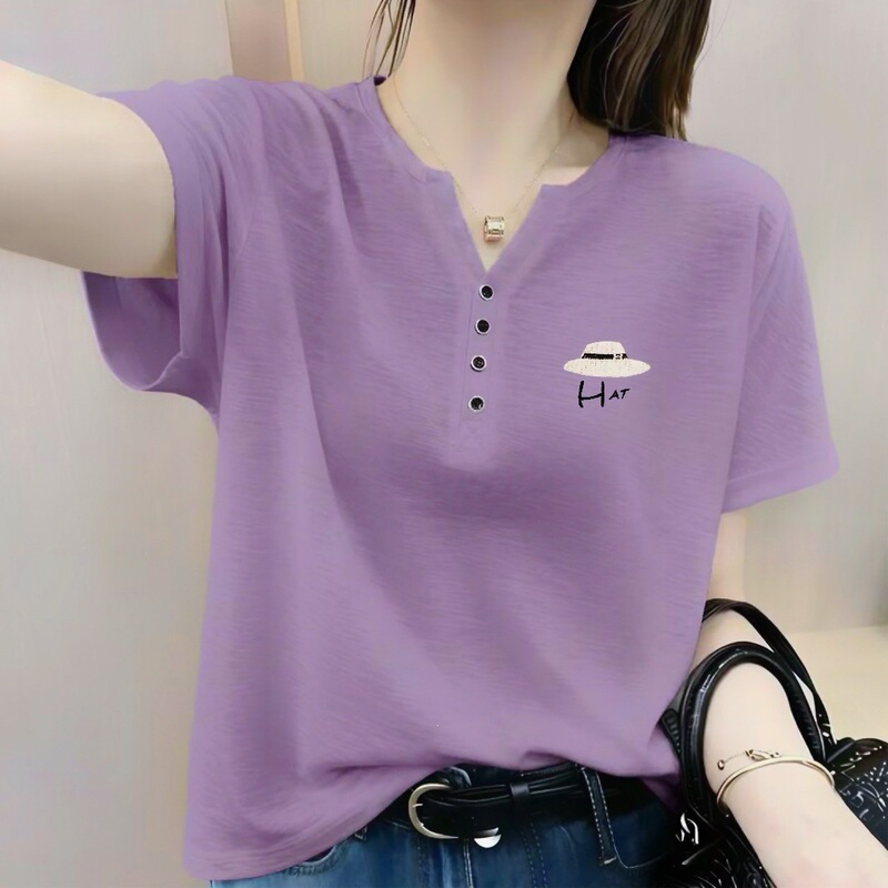 Tiktok Women's Short-Sleeve New Style Loose Top for Middle-Aged Moms, Middle-Aged Women's Short-Sleeve T-Shirt Tiktok Women's Short-Sleeve New Style Loose Top for Middle-Aged Moms, Middle-Aged Women's Short-Sleeve T-Shirt