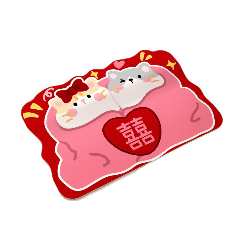 新婚装饰浴室地垫卡通吸水速干防滑脚垫喜庆卫生间进门硅藻泥地毯|undefined