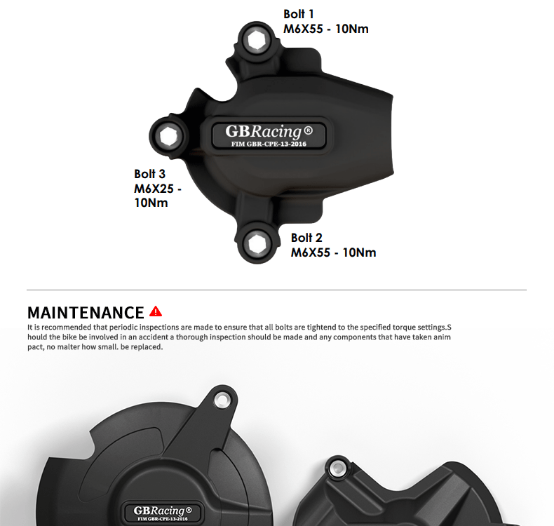 Suitable for 17-18 Bmw S1000Rr/R Modified Engine Protective Cover Gbracing Engine Anti-Fall Side Cover