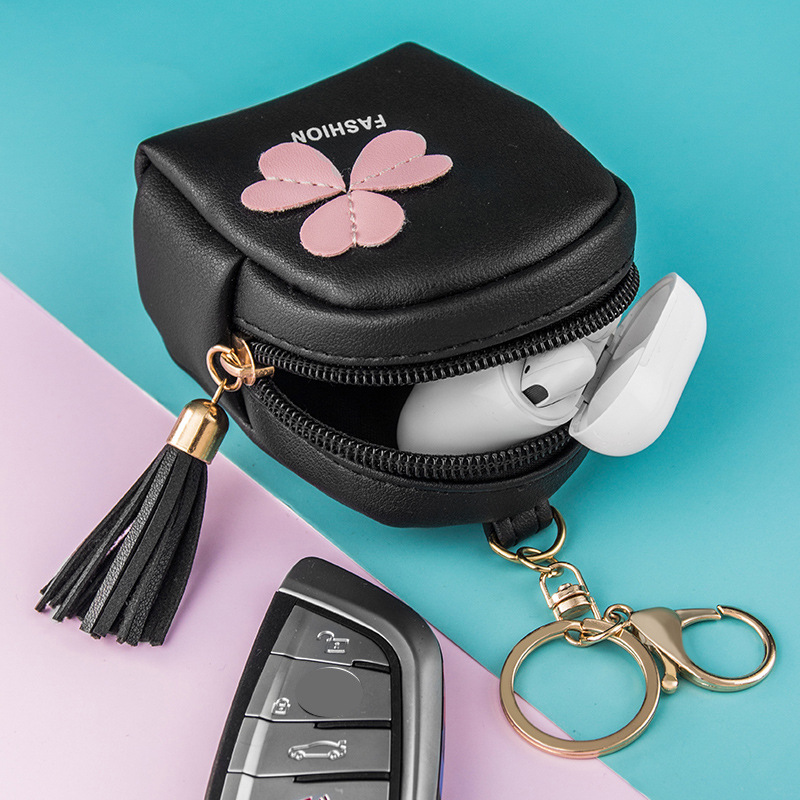 Estilo coreano fresco lindo estudiante monedero de la moneda de cuero pequeño bolso de La Moneda bolsa de identificación integrada portátil