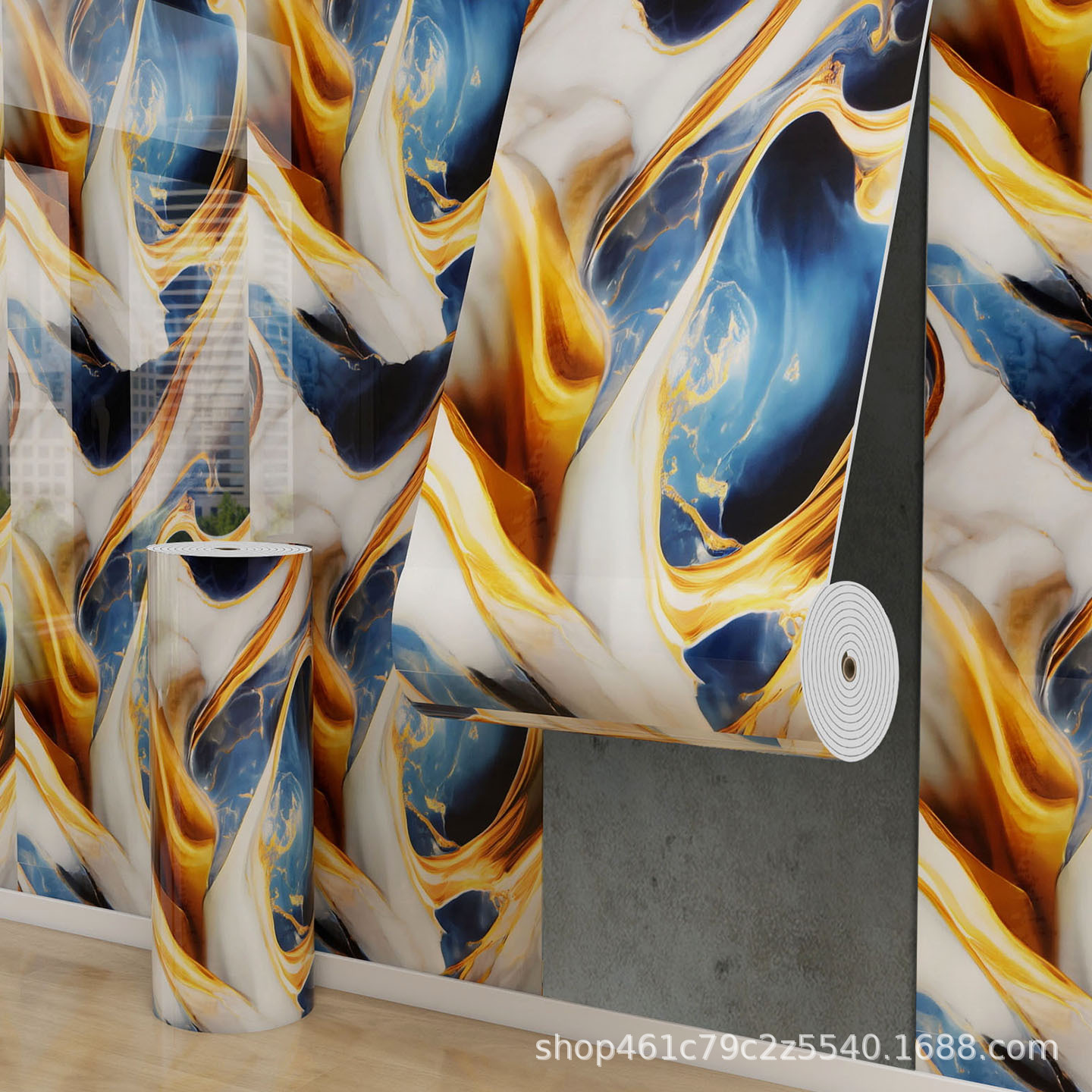 Comercio exterior mayorista espeso hogar autoadhesivo papel de pared mármol XPE bobina pegado pared sala de estar dormitorio pared de fondo