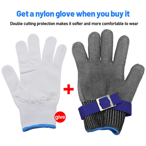 Cutting and slaughtering electric saw operation labor protection hand protection stainless steel wire gloves anti-cutting metal gloves