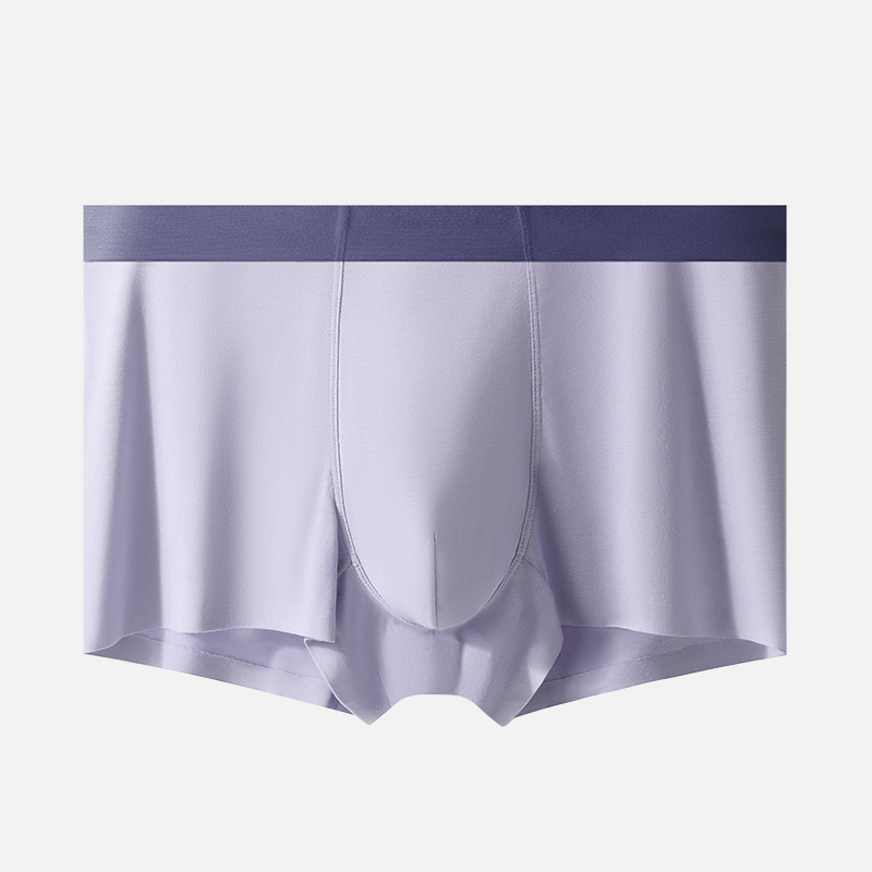 Ropa interior masculina primavera y verano ropa interior de seda de hielo modal transpirable sin costuras delgada 7a entrepierna antibacteriana calzoncillos bóxer de gran tamaño