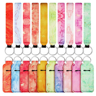 Diving keychain suit marbling lipstick case in stock chapstick holder, lipstick case
