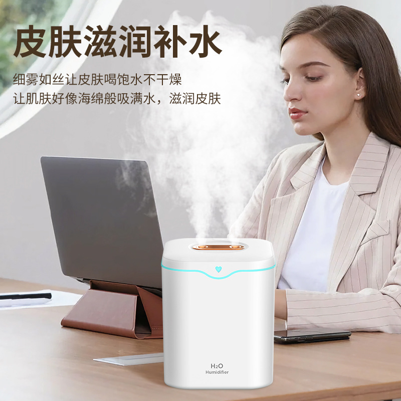 跨境2L大喷雾加湿器静音卧室家用桌面空气净化香薰机大容量加湿器|undefined