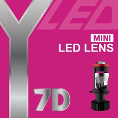 新品y7d y4 y 3レンズledライトh4鱼眼ハイパワーバイクミニ二重光レンズ远近光