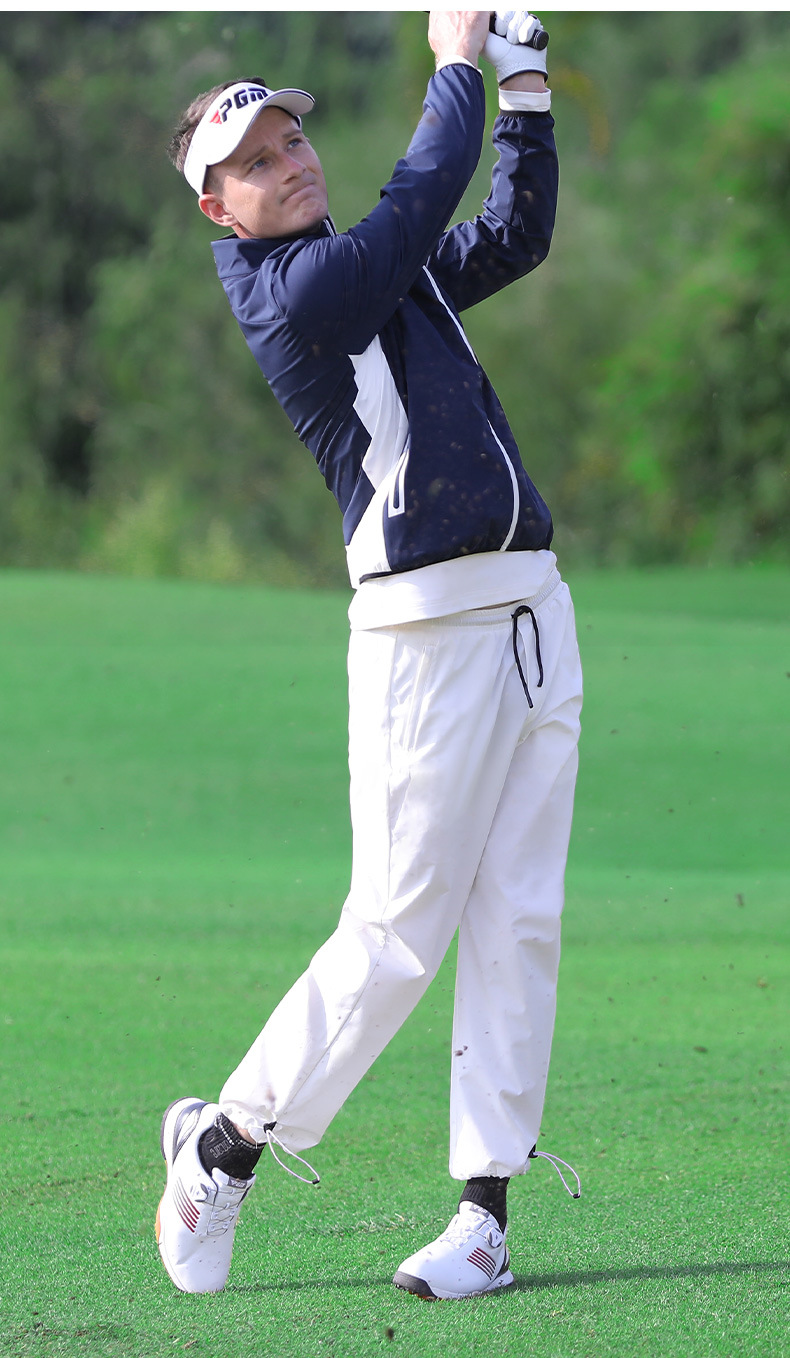 Quần thể thao golf nam chống mưa, thun eo điều chỉnh dây — KUZ095-màu trắng, KUZ095-Màu đen chi tiết 7