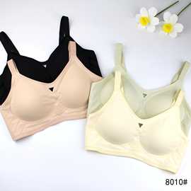 果冻8010#舒适M-2XL半固定无痕排扣美背内衣亲肤三排扣批发特卖尾