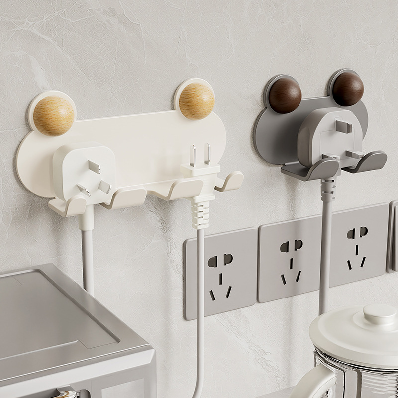 Plug Hook, Adhesive Hook, No-Drill Kitchen Appliance Storage Rack, Bathroom Bedroom Wall-Mounted Shelf, No-Nail Installation Plug Hook, Adhesive Hook, No-Drill Kitchen Appliance Storage Rack, Bathroom Bedroom Wall-Mounted Shelf, No-Nail Installation
