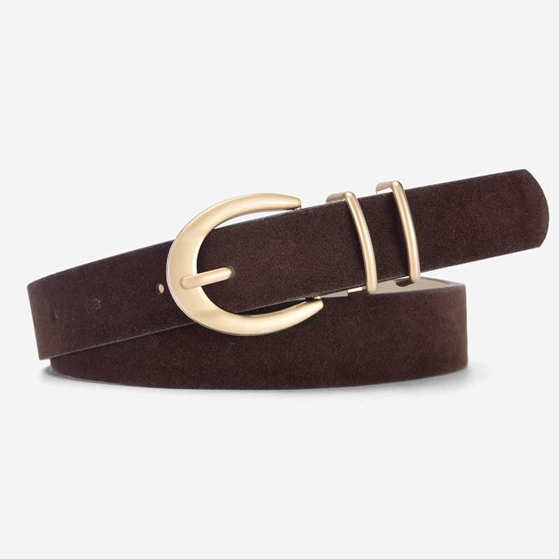 Cinturón Liso para Jeans de Mujer de PU con Hebilla de Aguja para Uso Casual image 7