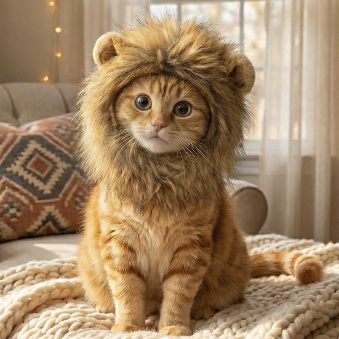 Кошка лев головной убор кошка шляпа милая и забавная фотография домашних животных украшения для волос щенок аксессуары для костюмов