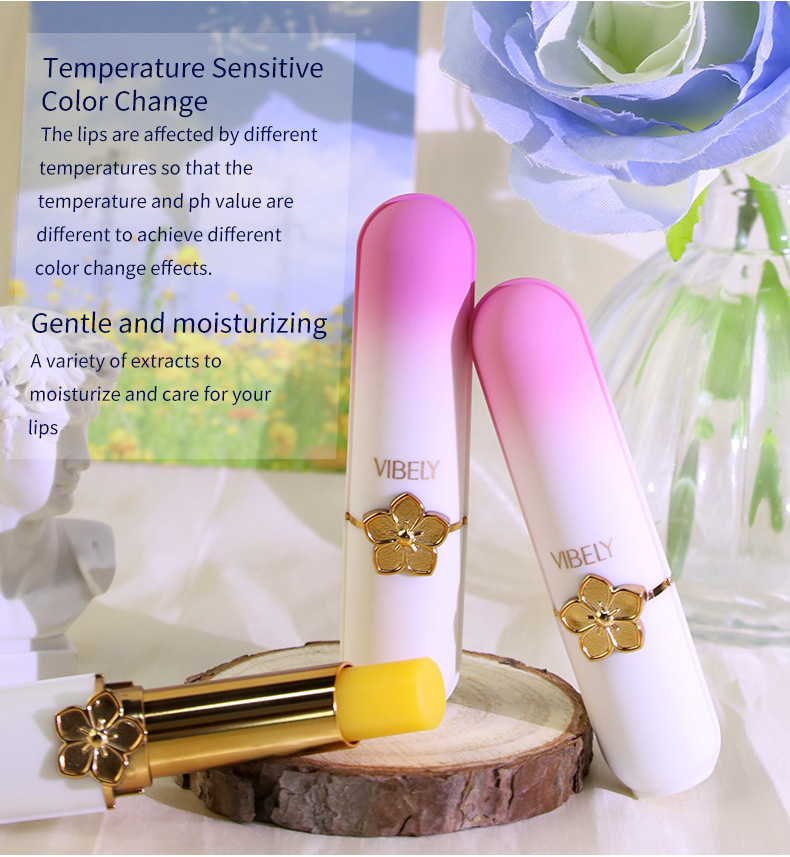 VIBELY Personalized Moisturizing Color-changing Lip Balm Anti-dryness and Cracking Fruit-Flavored Healthy Lip Balm Cross-border Makeup undefined