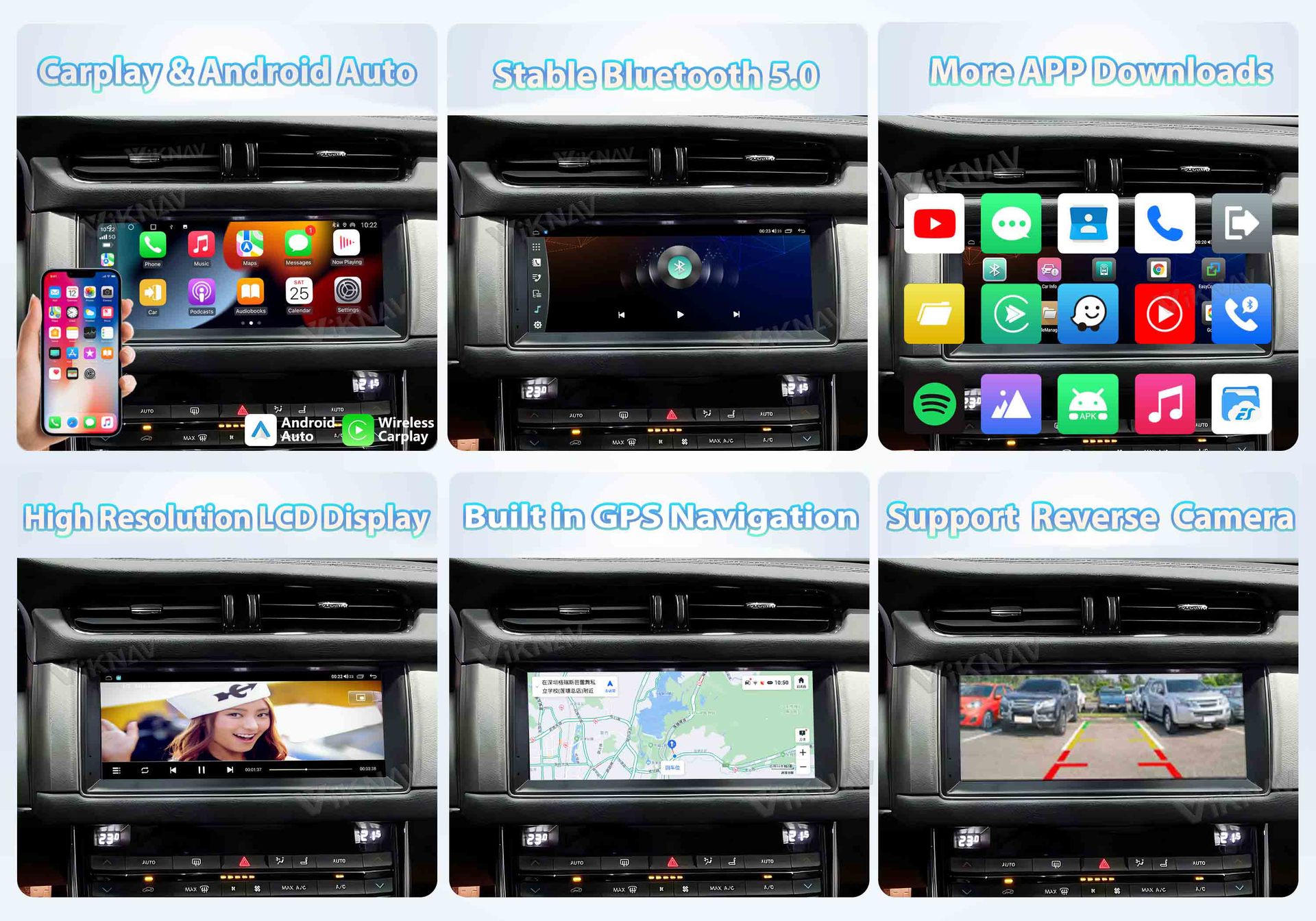 Suitable for 2016-2019 Jaguar XE F-PACE screen replacement central control large screen navigation and multimedia system