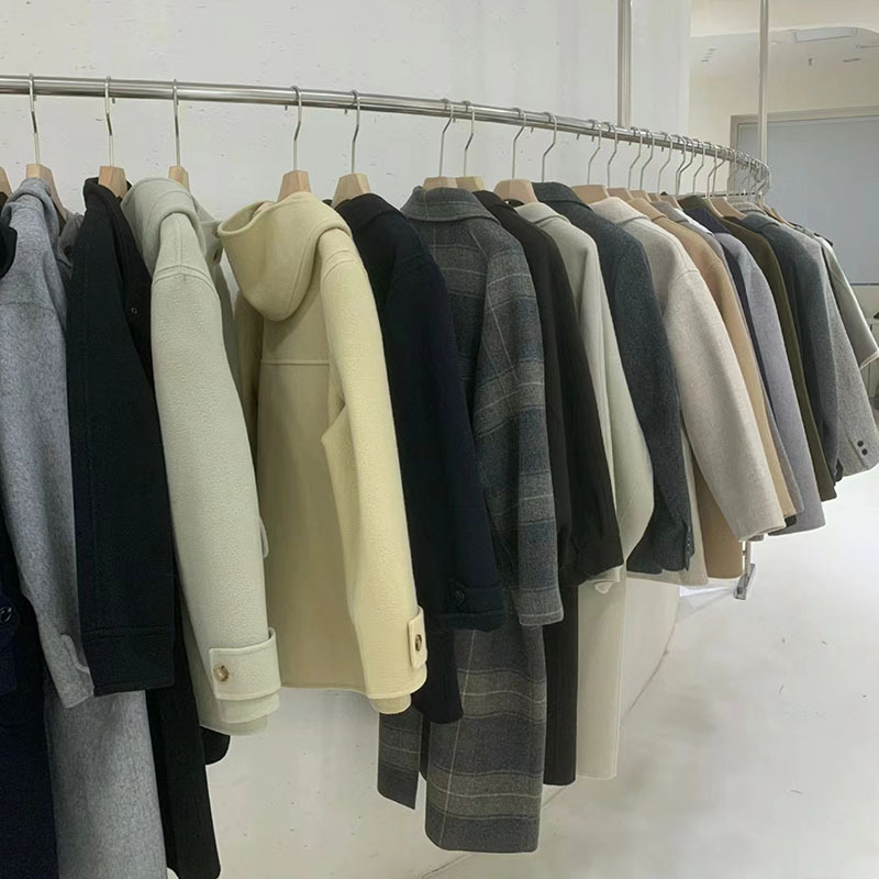 Nanyou 秋と冬の新しい両面カシミヤコートミッドレングスウールウールコートブランド婦人服卸売供給|undefined