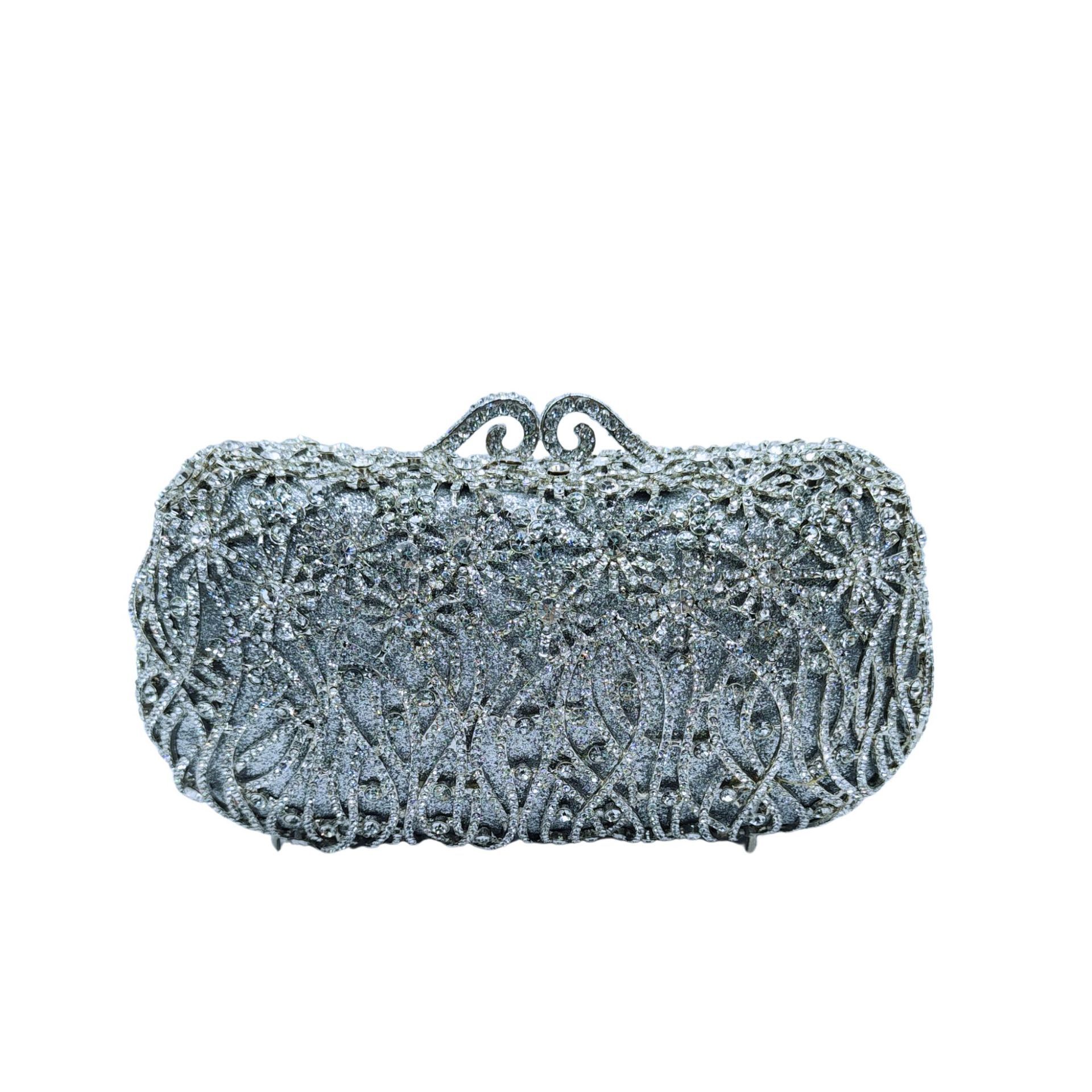 * Nuevo paquete transfronterizo de diamantes de cristal de diamantes bolsa de banquete europea y americana bolsa de mano bolsa de diamantes de cristal