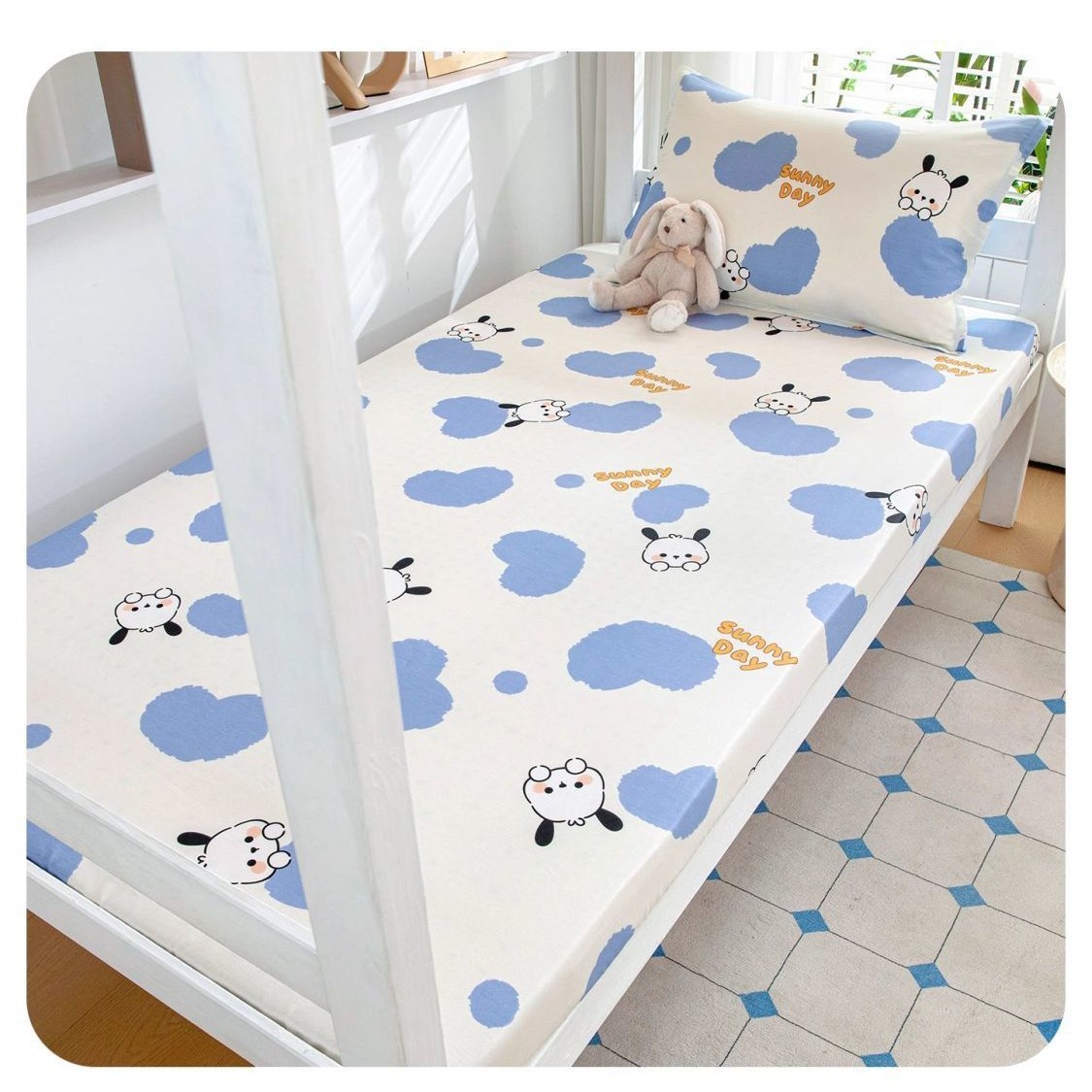 Sombrilla de cama especial para dormitorio de estudiantes de clase A 90x190x200 literas de dormitorio individual Funda de colchón de cama Funda de colchón