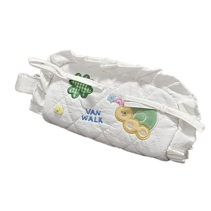 ピクニックシリーズレース餃子鉛筆バッグイン新しい高価値大容量刺繍文具バッグ学生鉛筆バッグ|undefined