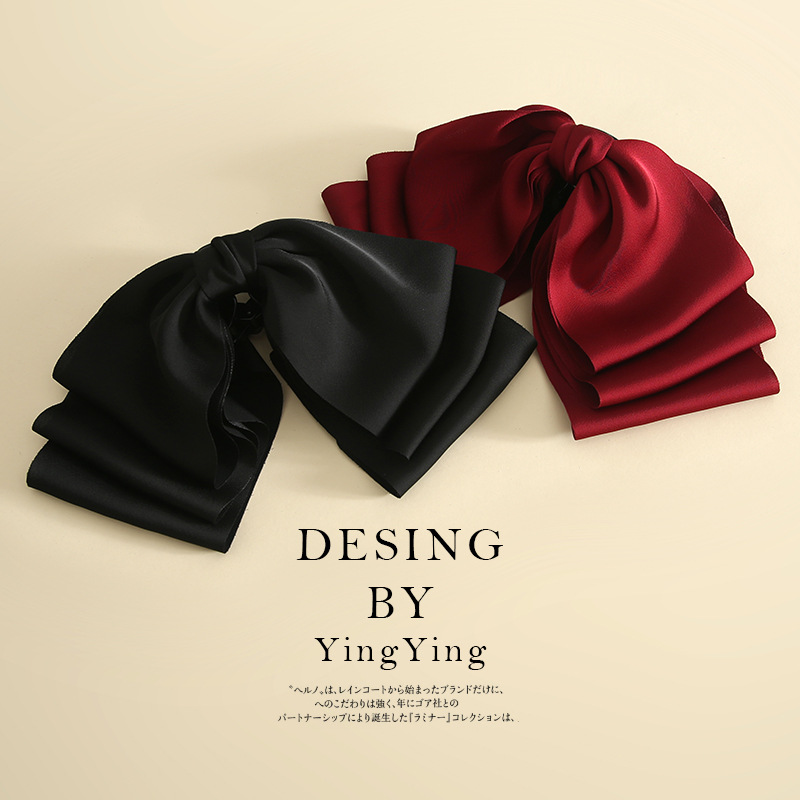 義烏工廠馬尾抓夾蝴蝶結鯊魚夾高級感髮飾後腦勺髮夾頭飾批發