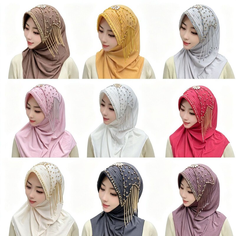 New Style Xingtao Yarn Convenient Pullover-Style Yarn Scarf (Soft Sponge Brim, Double-Sided V-Shaped Tassel Style)