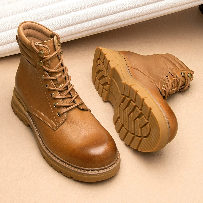 Осенние и зимние новые сапоги Martin мужские кожаные короткие сапоги