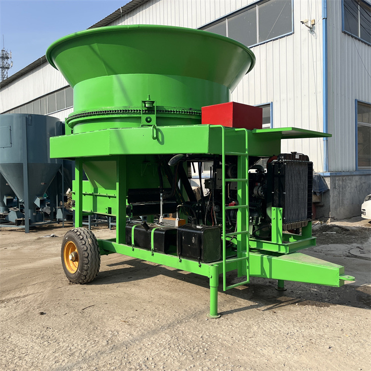 地瓜秧花生杆粉碎机自动除尘圆盘粉草机农作物移动式圆盘铡草机
