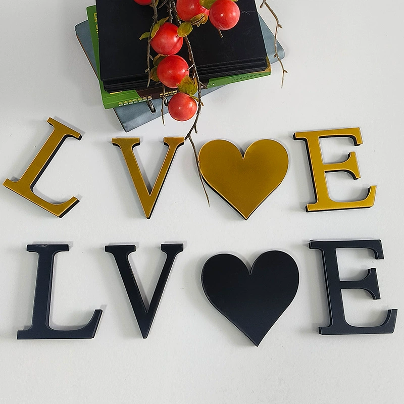 26 английских букв DIY наклейки на зеркало с заглавными буквами, акриловые наклейки на стену, бесплатная комбинация, 3D стерео, трансграничная бестселлерная модель