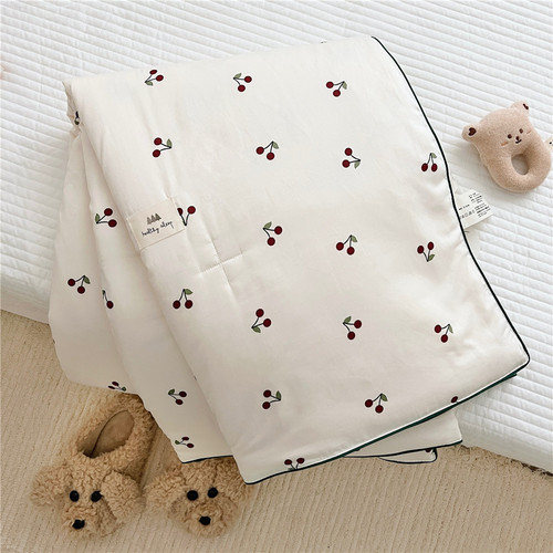 60-count long-staple cotton infant and children cartoon printed summer cool quilt machine washable soy fiber air conditioning thin quilt