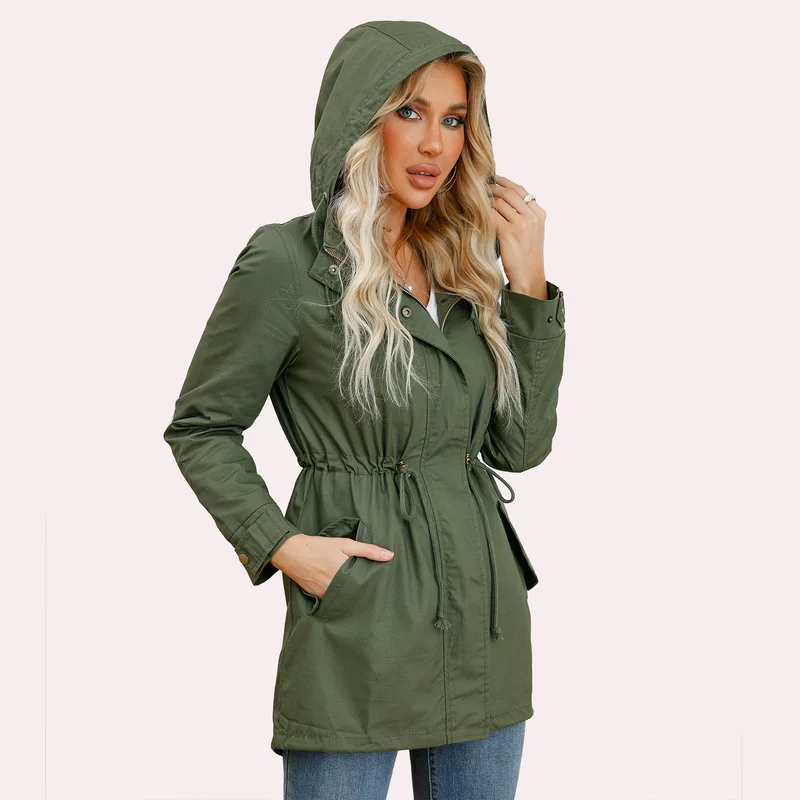 Autumn trench coat, solid jacket, European style, plus size, for import