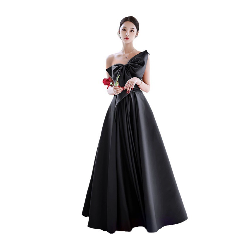 Black evening dress, spring skirt