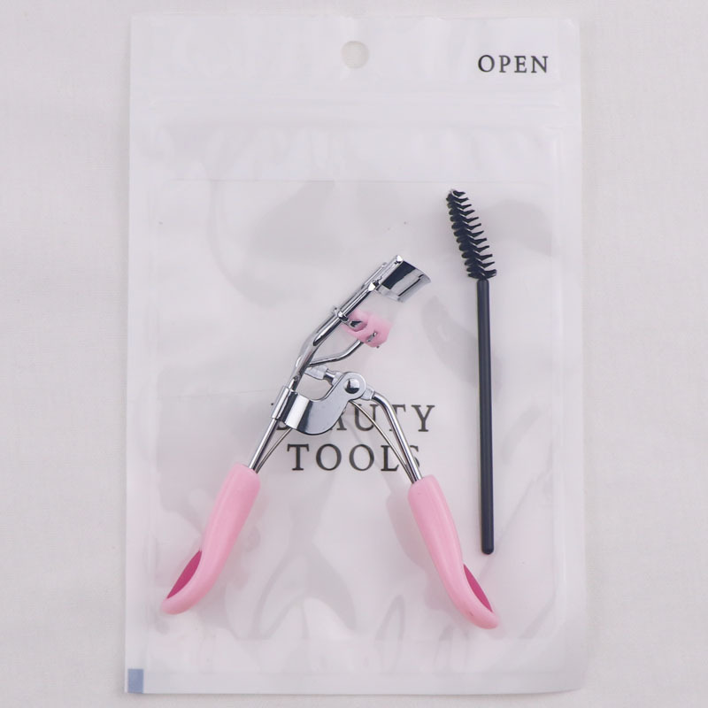 Mango Rosa corazón rojo + cepillo pequeño bolsa de PVC