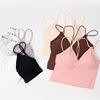 Summer silk sexy sports bra, breast tightener, T-shirt, underwear, for small vest, V-neckline