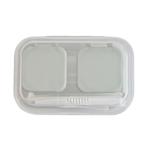 Color Contact Lens Care Box Single Cup Type Large Capacity Flip Top Double Box Portable Storage Contact Lens Companion Box