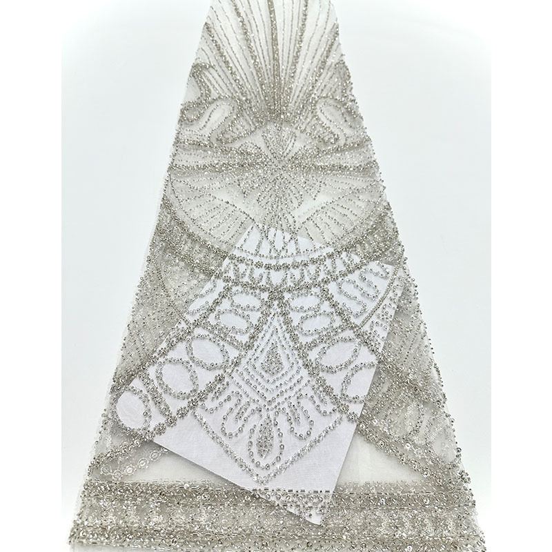 Bordado de tubo de perlas francés, tela de bordado de perlas, vestido de boda, vestido de banquete, tela de encaje pura y elegante image 7