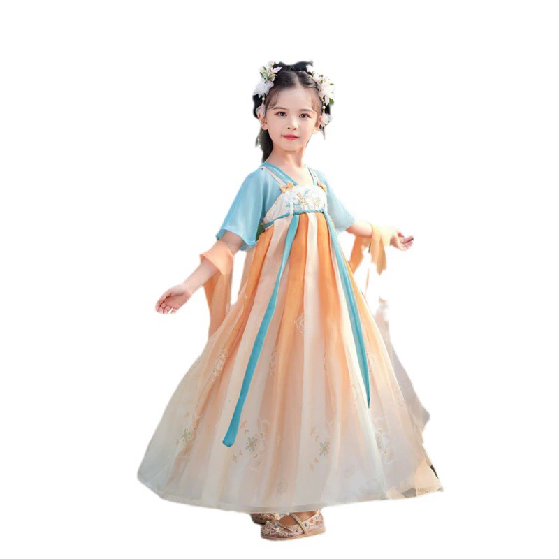 Summer Hanfu, dress girl's, Chinese style