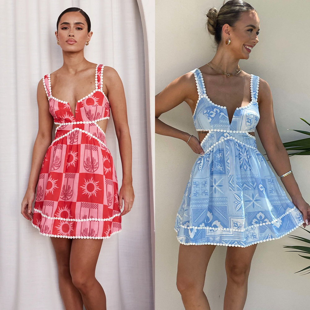 European And American Women's Suspender Dress