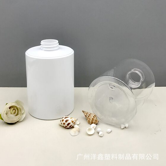 New 500ml Big Screw Teeth Pump Facial Cleanser Bottle Shampoo Shower Gel Hair Conditioner Bottle PET Wash Bottle